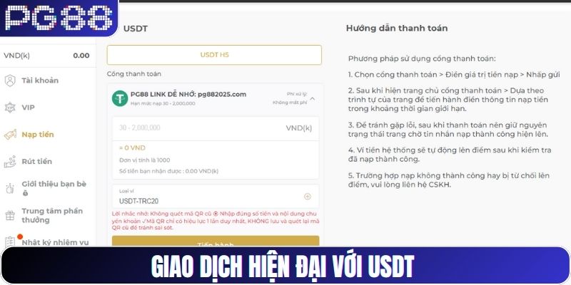 Giao dịch hiện đại với USDT