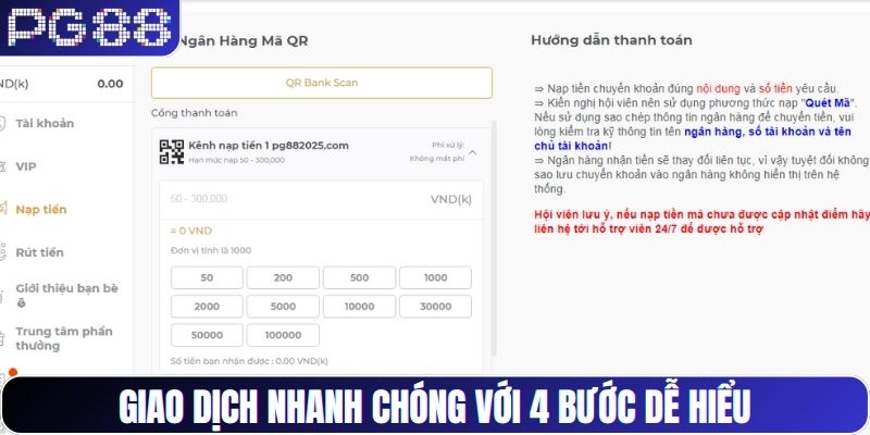 Giao dịch nhanh chóng với 4 bước dễ hiểu