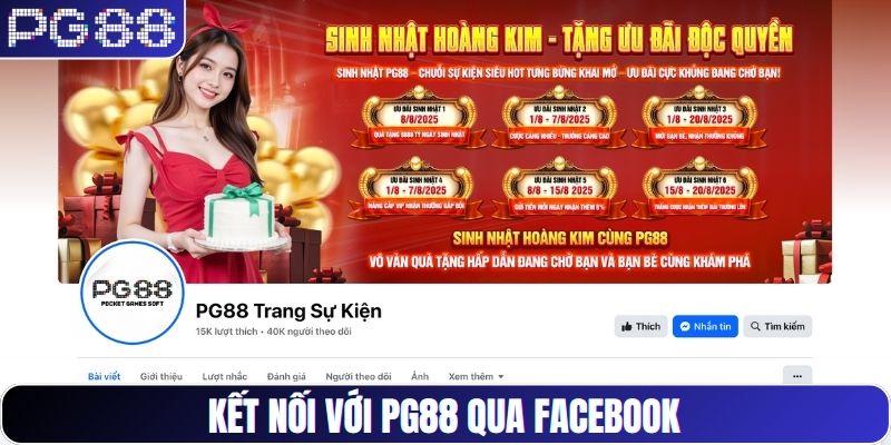 Kết nối với PG88 qua Facebook